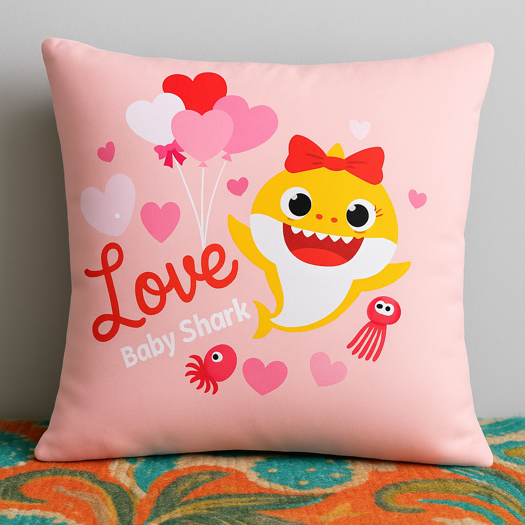 Baby Shark Musical Cushion | Soft Singing Pillow for Kids