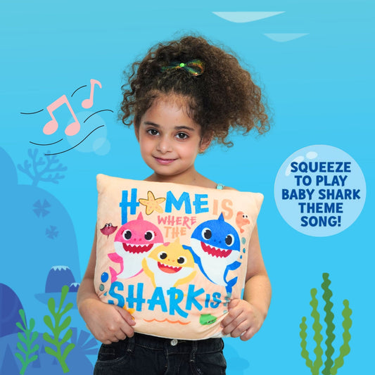 Baby Shark Musical Cushion | Soft Singing Pillow for Kids