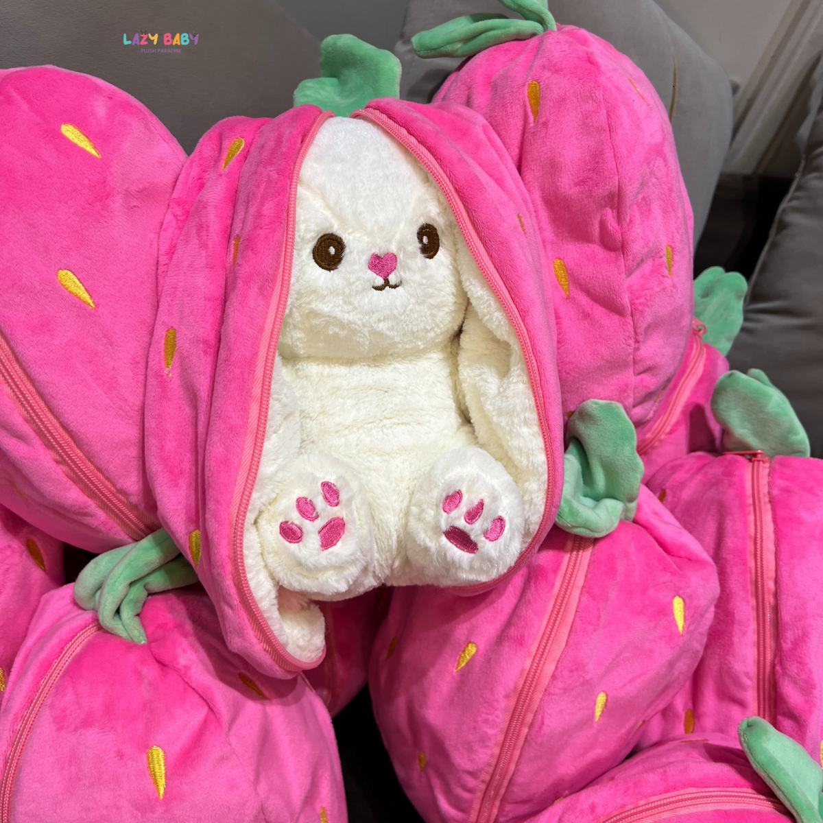 Plush Toy Pillow Reversible Bunny Soft Toy For Kids