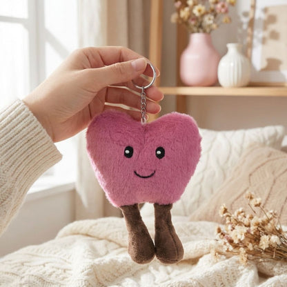 Smiley Heart Plush Bag Charm