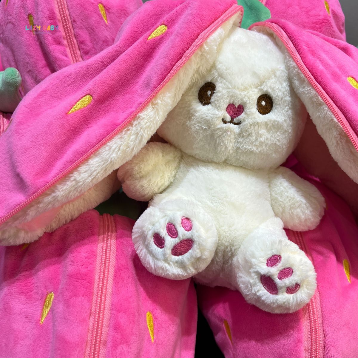 Plush Toy Pillow Reversible Bunny Soft Toy For Kids